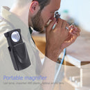 30X Pull Jewelry Magnifier Magnifying Glass Portable Loupe Tool with LED Light