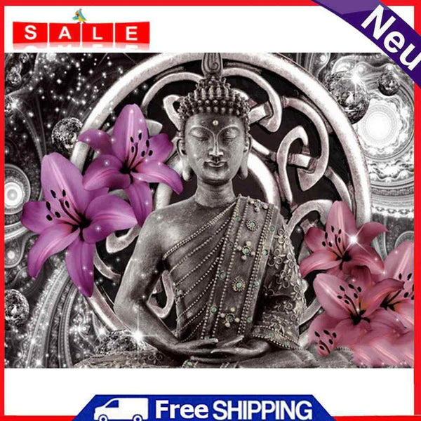 Buddha Oil Paint by Numbers Hand Painted Frameless Picture Home Wall Ornament