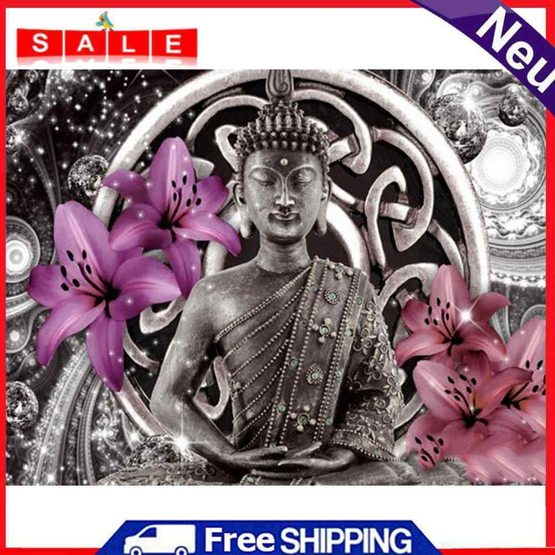Buddha Oil Paint by Numbers Hand Painted Frameless Picture Home Wall Ornament