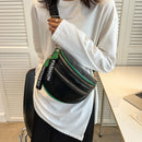 Fashion PU Leather Crossbody Shoulder Bags Large Capacity Women Zip Fanny Pouch