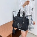 Cute Women Transparent Love Canvas Large Capacity Travel Handbag Shoulder Bags