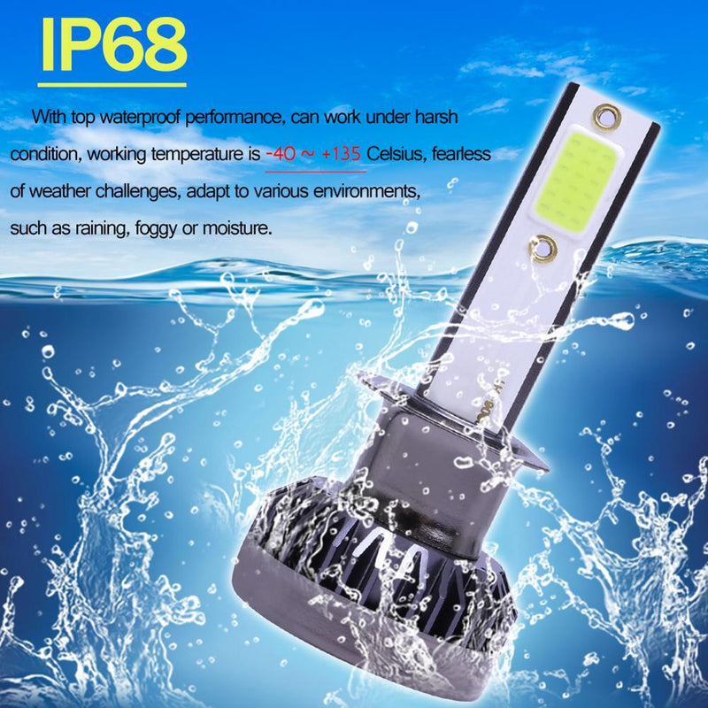 1 Pair Mini COB LED Car Headlight Bulbs 72W 12000LM 8000K Auto Headlamp Bulbs