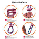 Rappel ATC Belay Device Descender Camping Rock Climbing Equipment (Purple) Newly