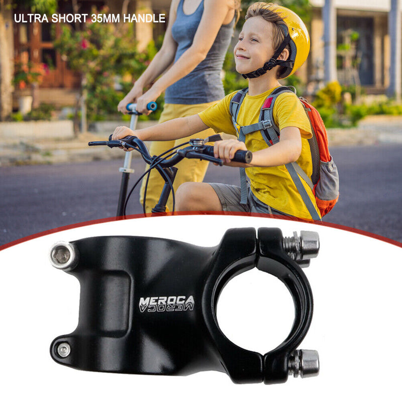 Folding Balance Bike Handlebar Stem 25.4x35mm Bicycle Short Stems (Black) Newly