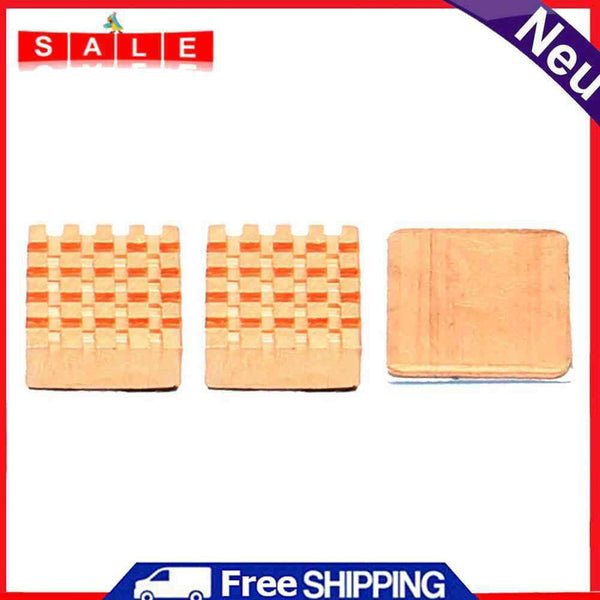 3pcs Copper Heatsinks Motherboard Memory Chip Cooling Fin Kit for RPi 3B+/3B/2B