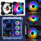 COOLMOON 12cm Quiet Cooling Fan PC Case Large 4 Pin LED Heatsink for Desktop
