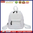 Women Mini Lamb Wool Solid Color Backpack Female Preppy Style Casual Rucksacks