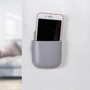 Wall Storage Box Phone Plug Holder Rack Desktop Organizer Stand (Grey) Newly