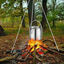 1.2L Steel Outdoor DIY Picnic Camping Cooking Hanging Pot J9S5 Z4U8 F8G0