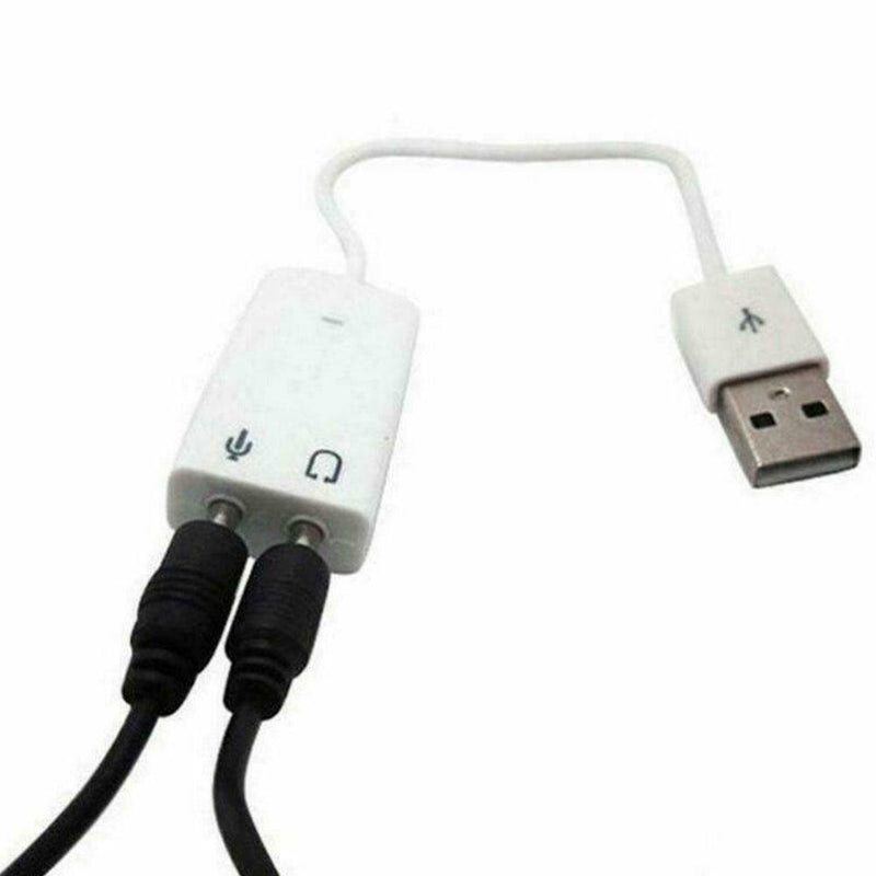 USB 2.0 Laptop Converter Stereo Sound Card Audio External Adapters Good Y5D8