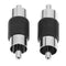2pcs RCA Male to Male AV Audio Video Plug Jack Extension Cable Connectors Newly