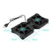 2 Fans USB Cooler Cooling Pad Stand Radiator For 7''-15'' Notebook Laptop W1M7