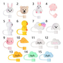 Silicone Straw Plug Drinking Dust Cap Cartoon Plugs Cover Cup Accessories