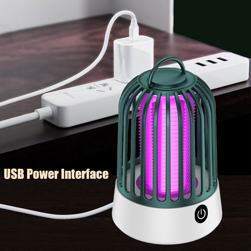 Electric Mosquito Killer USB Charging Bug Zapper Insect Fly Trap (Green) Newly