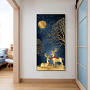 Golden Deer Oil Paint By Numbers DIY Handpainted on Canvas Wall Picture Unframed