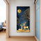 Golden Deer Oil Paint By Numbers DIY Handpainted on Canvas Wall Picture Unframed