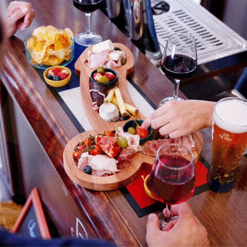 Wooden Serving Tray Special Shaped Ornament Appetizer Snack Dish Plate (S)