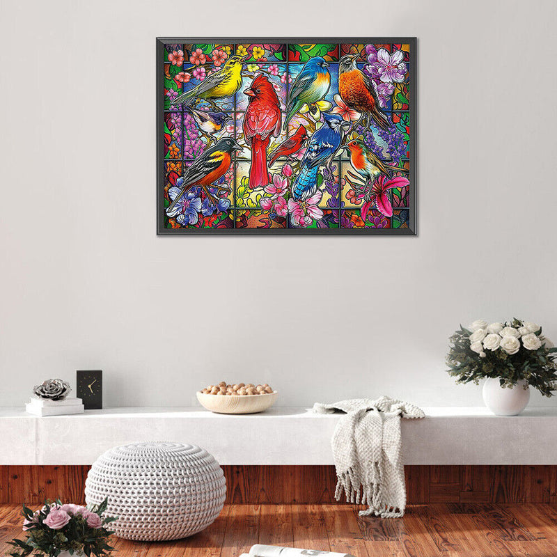 5D Diamond Painting Kit DIY Colorful Birds Full Square Drill Mosaic Picture Wall