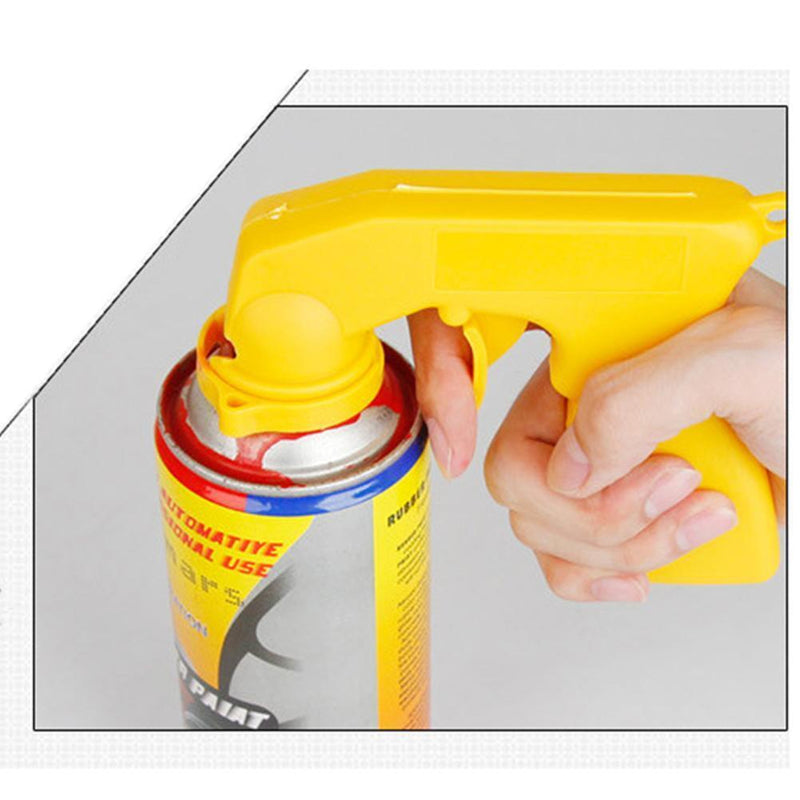 Paint Care Aerosol Spray Gun Handle with Full Grip Trigger Locking(Yellow)