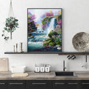 Mountain Stream Waterfall Full Square Diamond Embroidery Rhinestone Painting Art