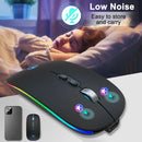 HXSJ M103FG 1600DPI Bluetooth-Compatible 5.1+2.4G Wireless Mouse Set (Dual)