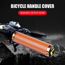 2x Bicycle Handlebar Cover Retro Soft PU Road Bike Lock Handle Grip (Brown)