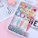 OPP Bag Candy Color Kids Girls Gifts Hair Rope Hairpin Hair Clip Accessories
