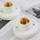 Matefield 220V E27 hallway lamp holder, round, base white