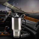 12V Portable 450ml Auto Car Heating Cup Stainless Steel Heater Kettle Mug Newly