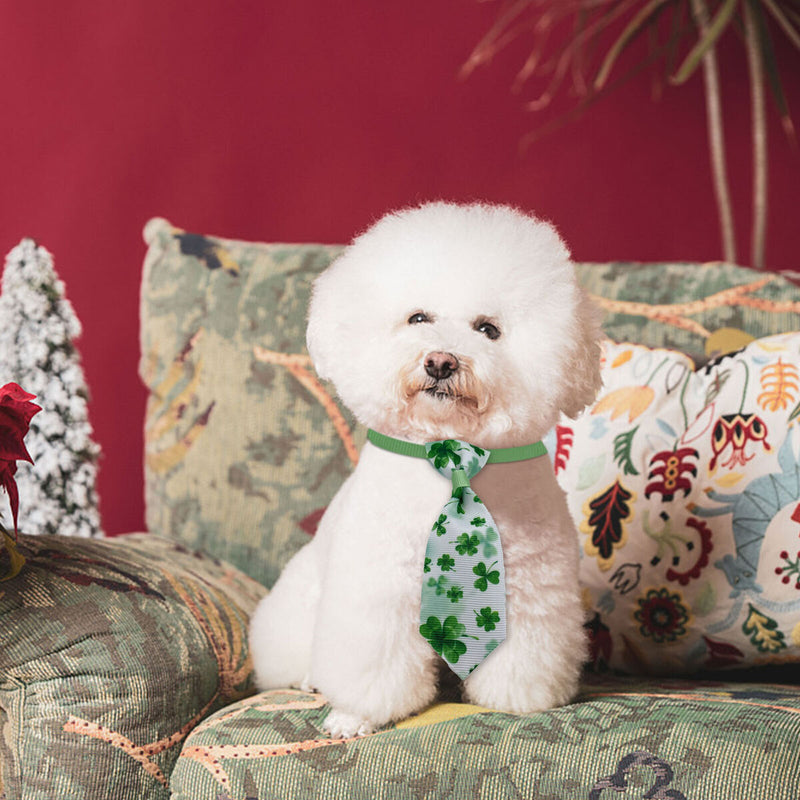 Dog Neck Tie St. Patricks Day Costume Pet Dog Cat Ties Collar - Irish Shamroc