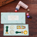 #A Macaron Retro Fire Paint Seal Gift Box Set Valentines Envelope Sealing Stamp