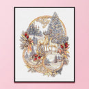 40x50cm Cross Stitch Partial Embroidery Kit Christmas Reindeer Decor Counted