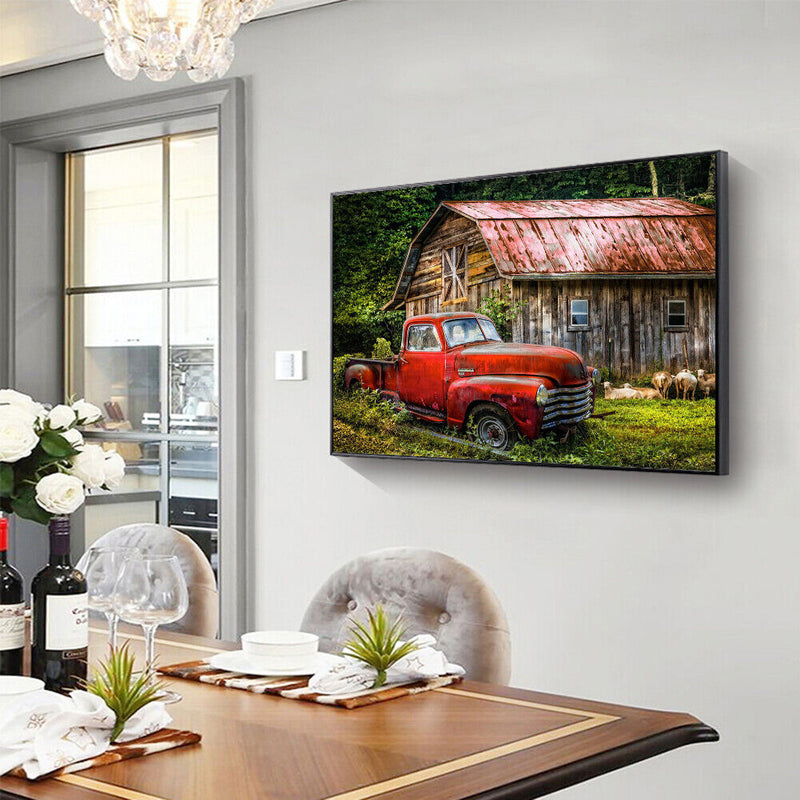 DIY Cabin Car Rhinestone Picture Mosaic Full Round Drill Diamond Painting Craft