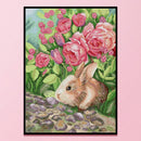 Full Embroidery Print 2 Strands Stamped Cross Stitch DIY Scented Rabbit 14C