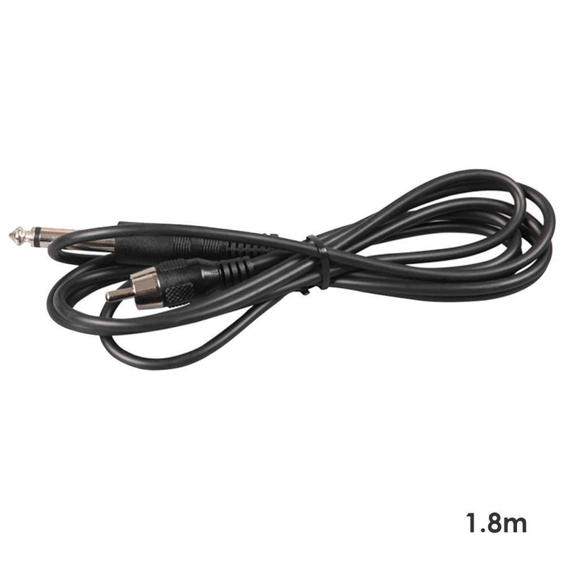 Ultra Light 90 Degree Right Angled Tattoo RCA Clip Cord w/1.8m Cable(Black)