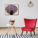 40x50cm Handpainted Acrylic DIY Purple Flower Oil Painting Canvas By Numbers