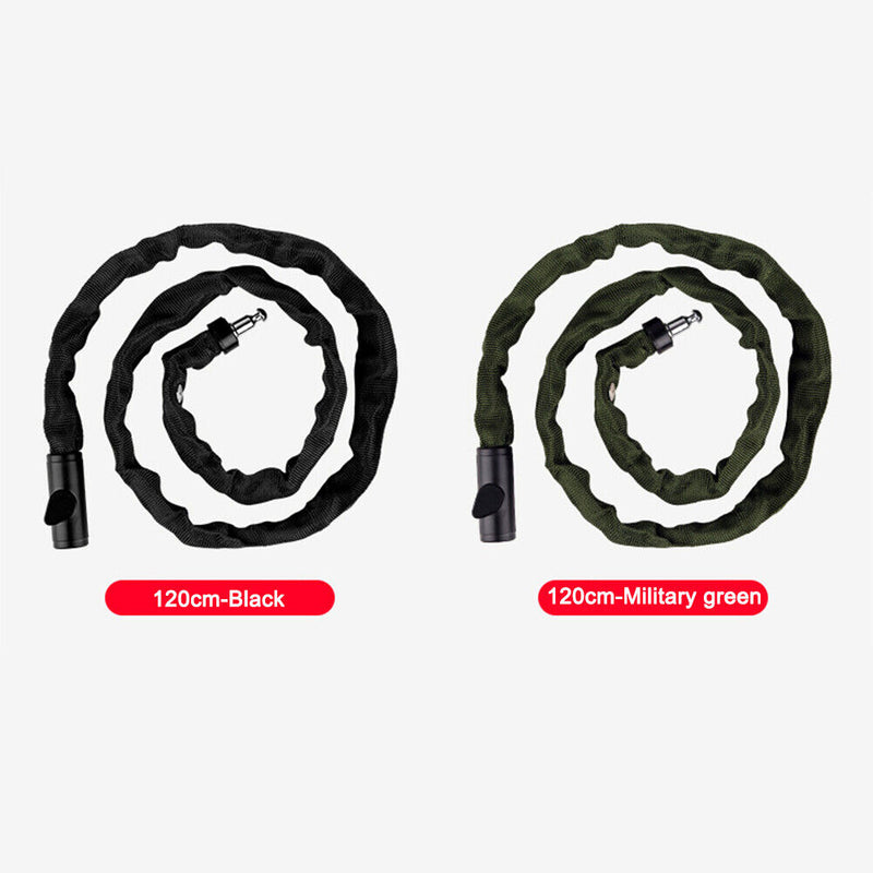 Security Anti-theft Lock Electric Scooter Mountain Bike Chain Locks (Green)
