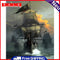 Hand Painted on Canvas DIY Sea Ship Oil Paint By Numbers Drawing Kit Ornaments