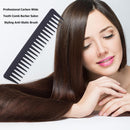 Pro Wide Tooth Carbon Comb Barber Hairdressing Cutting Styling Anti-Static