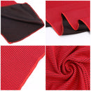 Ice Cold Sports Towel Summer Outdoor Fitness Quick Dry Cooling Towel (Red) Newly