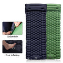 Waterproof Sleep Inflatable Mattress Outdoor Camp Cushion Bed (Navy Blue)