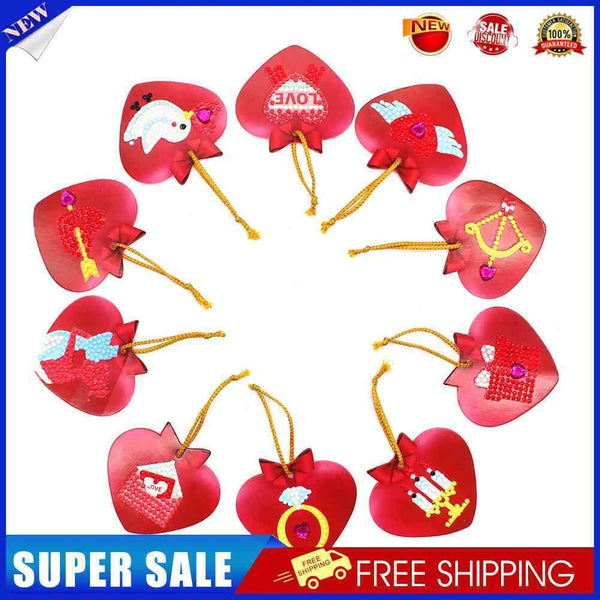 10pcs Mini Love Type Greeting Card Gift Pendant DIY Diamond Painting Single Side