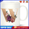 Multipurpose Unique Creative Ceramic Coffee Mugs with Flower Letter W Decor