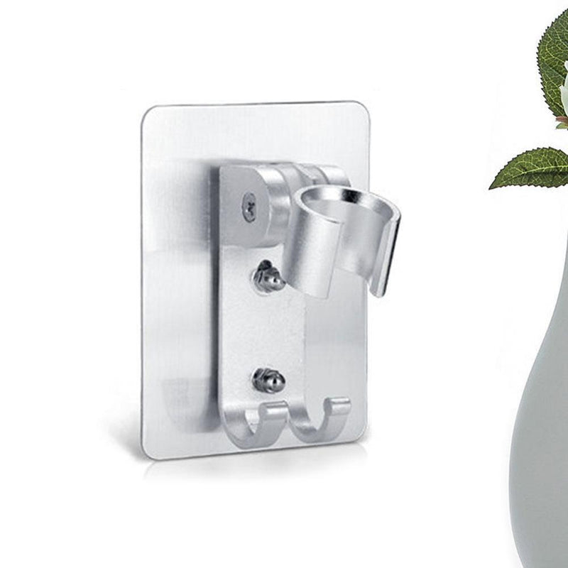 Adjustable Shower Head Holder Punch Free Wall Mounted Bathroom Bracket (A)