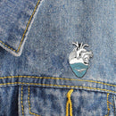 Fashion Heart Pins Brooch Creative Badges Jacket Denim Jewelry Ornaments Gift