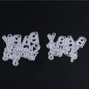 1 Set Metal Feet Circle Letters Embossing Cutting Dies Stencil
