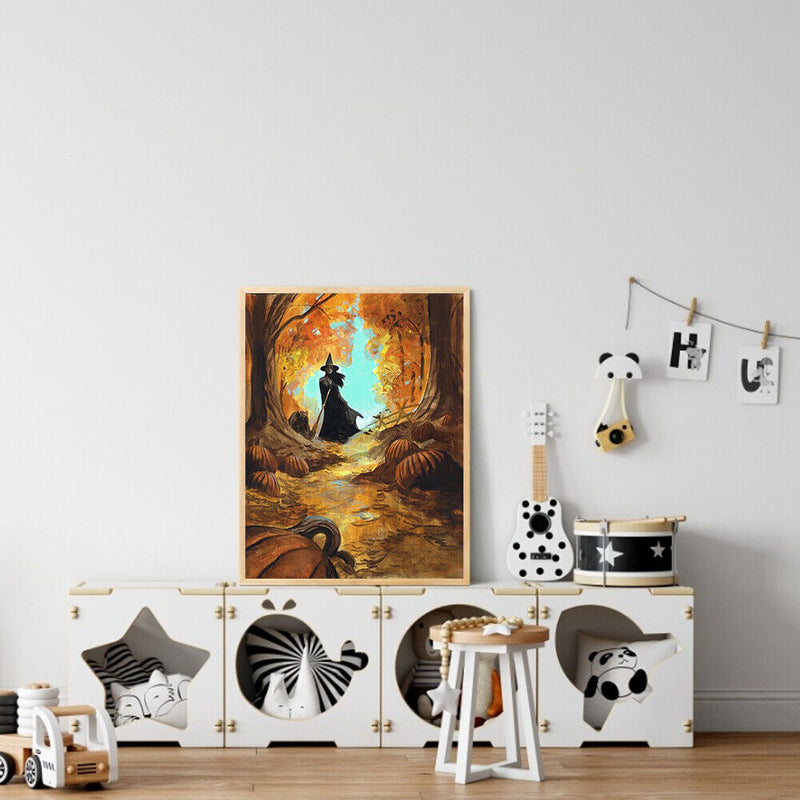 Forest Witch Oil Paint by Numbers Hand Painted Frameless Picture Home Ornamen