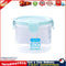 Plastic Food Buckled Jar Kitchen Clear Sealed Storage Box with Lid (600ml) Newly