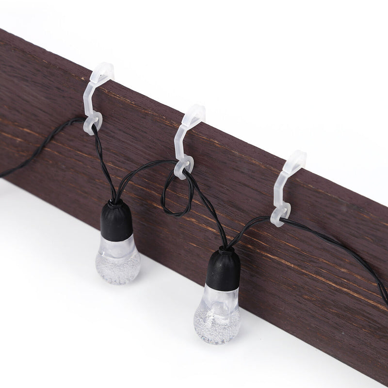 100pcs Christmas Light Clip String Light Waterproof Christmas Hook (White)