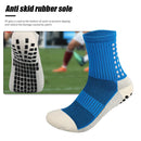 Anti Slip Mid-Tube Football Socks Cotton Elastic Sports Stockings (Blue) Newly
